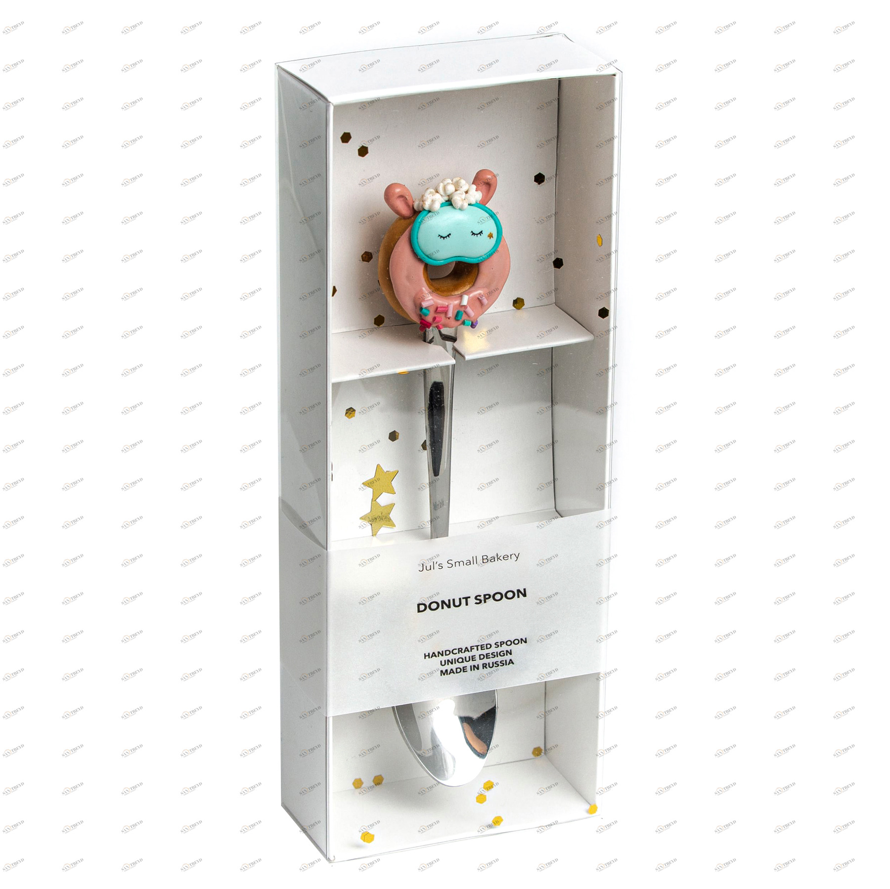 Чайная ложка с пончиком "Лама" JULS SMALL BAKERY  335360 Розовый Santreyd 