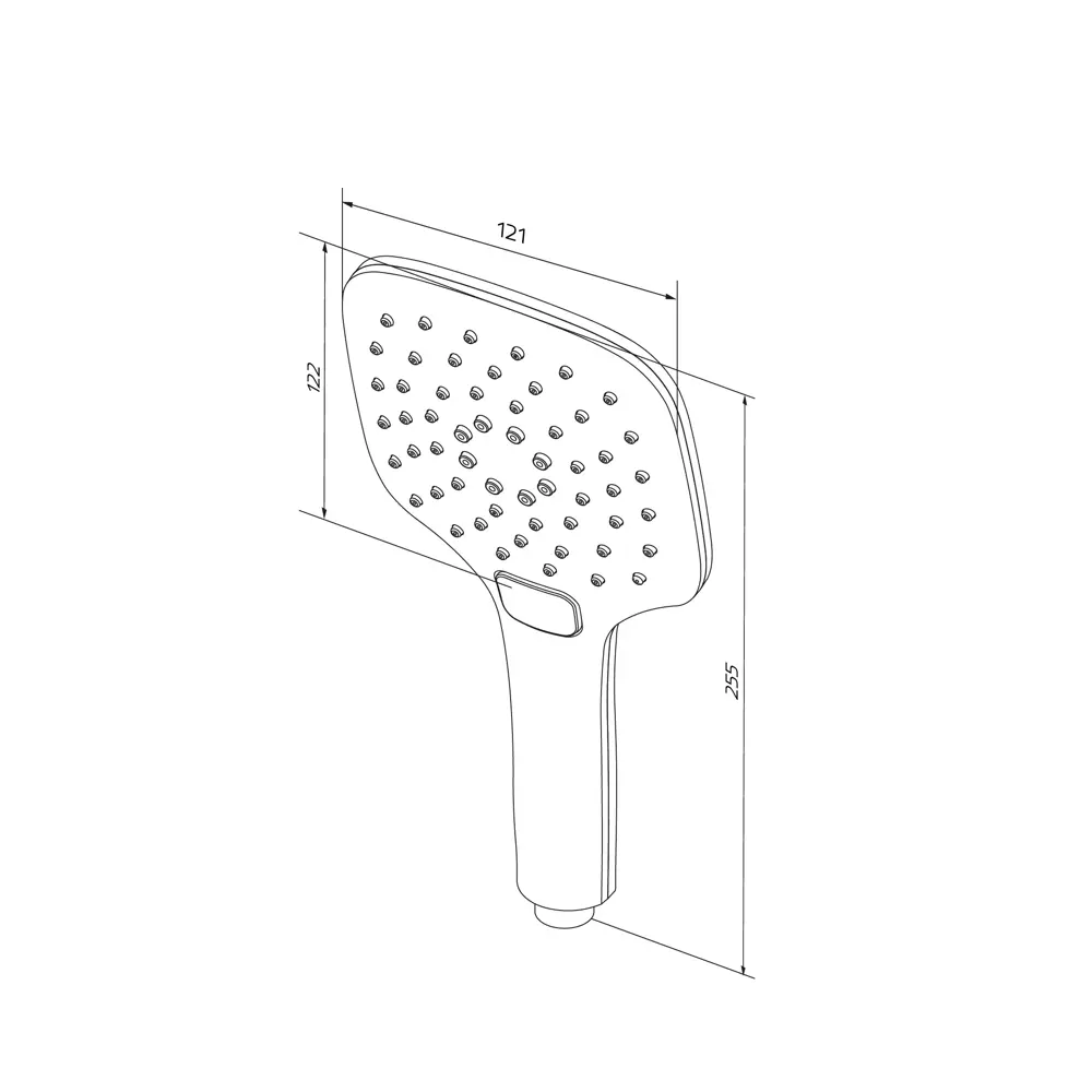 Лейка для душа Damixa Willow с 3 режимами и функцией самоочистки 89346511 STLM-1420357 - Вид №4