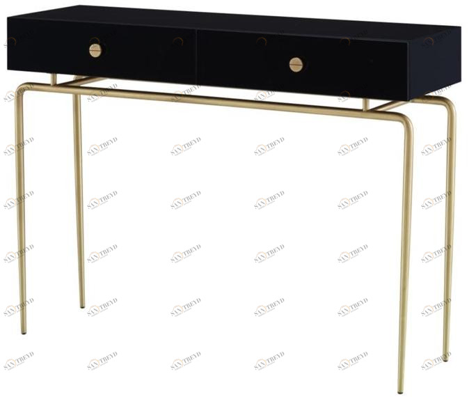 Ligne Roset Прямоугольная консоль из стали и дерева с ящиками Débourgeoisée 19980395