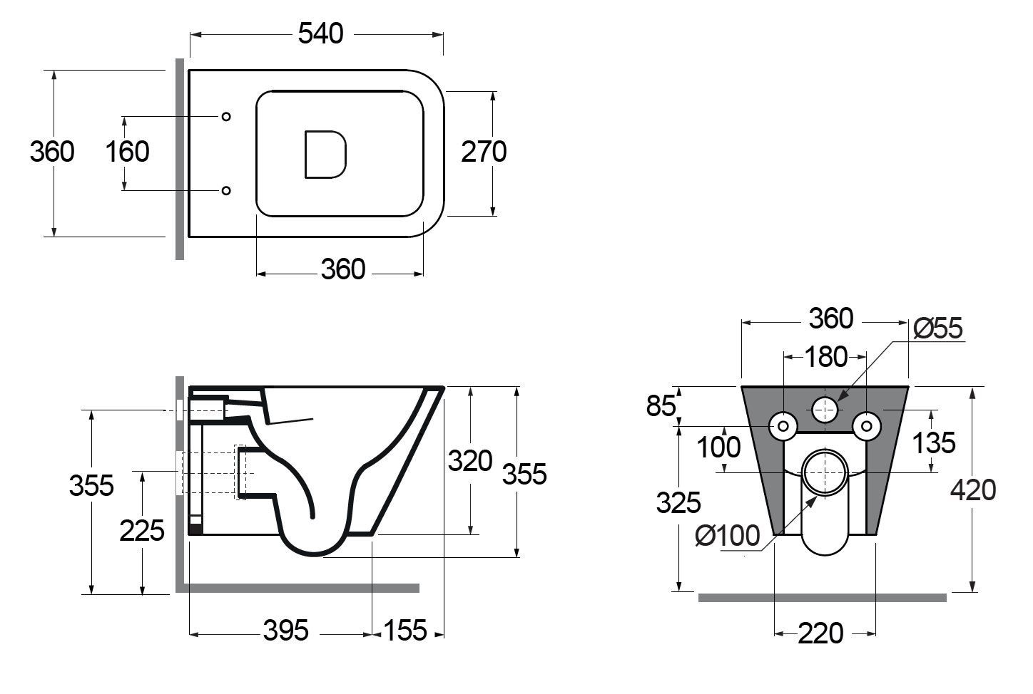 Керамический подвесной туалет Azzurra Ceramica Сборка ARCH-00011669