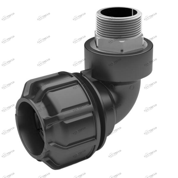 SANIT 902083511 Колено 90 ° с конической наружной резьбой из латуни 