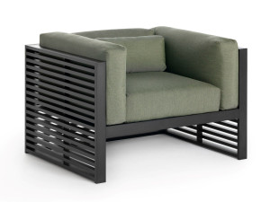 Тканевое садовое кресло с подлокотниками