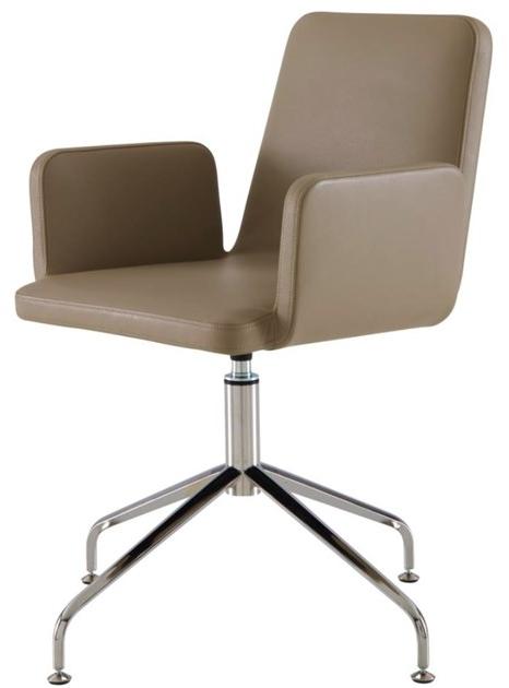 Ligne Roset Вращающееся кресло из ткани с 4 спицами и подлокотниками Vik 10261181 - Вид №1