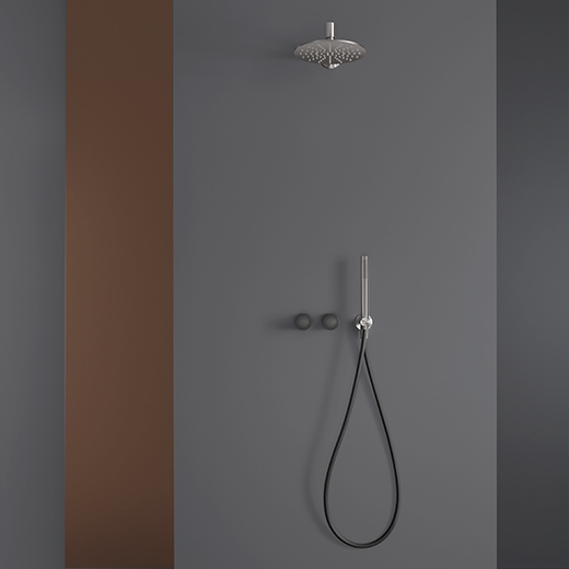 Настенный 2 прогрессивные смесители, установленные для ванной / душем с цилиндрическая ручной душ диаметр 23 мм </span>. Цветные TechnoGel® ручка и шланг  UDT21 CEADESIGN  - Вид №2