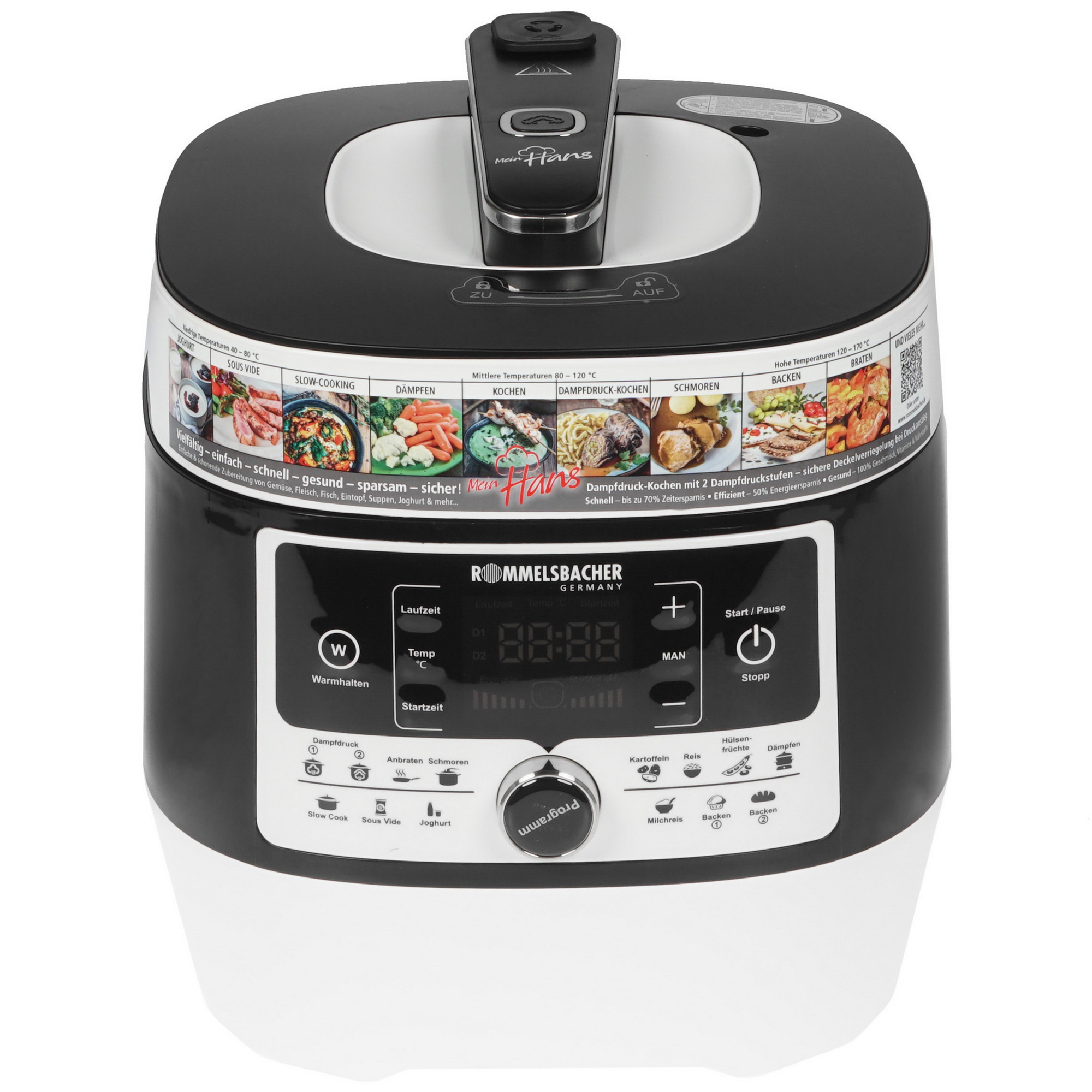 8134869 Мультиварка-скороварка Rommelsbacher MD 1000 белый STDN-0048021 - Вид №1