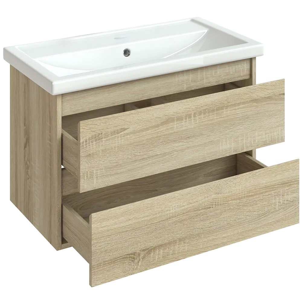 Тумба под раковину подвесная Vigo Matteo 70 см цвет дуб сонома STLM-2106093 - Вид №2