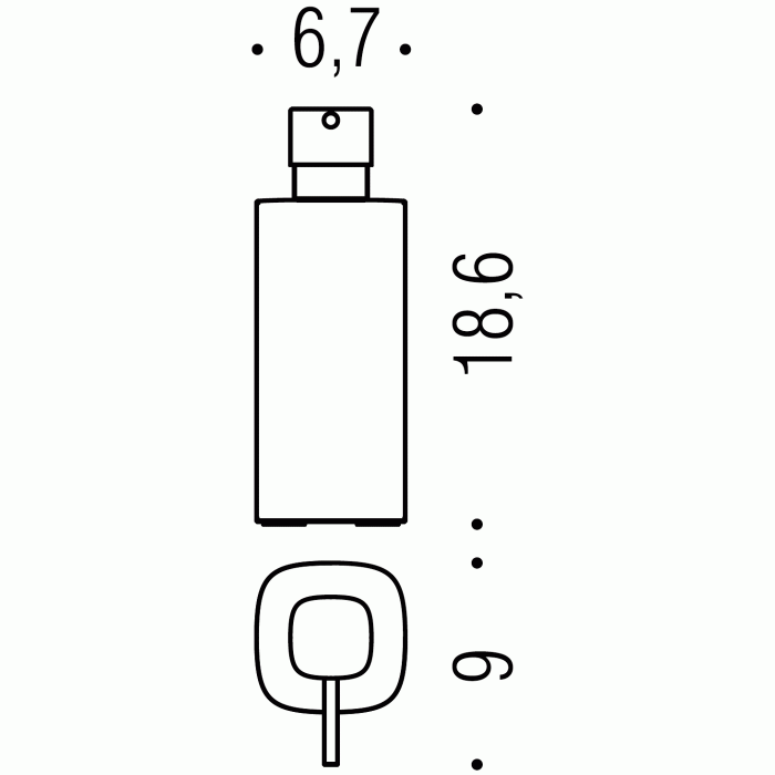 B93410CR B9341 Дозатор настольный COLOMBO TRENTA Colombo Design - Вид №1