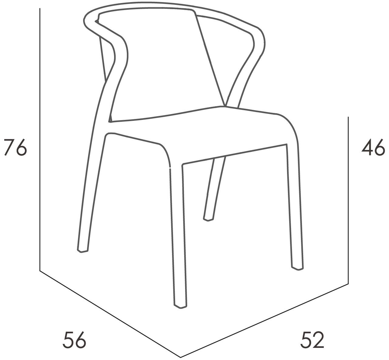 Ezpeleta Штабелируемый садовый стул из полипропилена с подлокотниками  Mn-fad00  - Вид №11