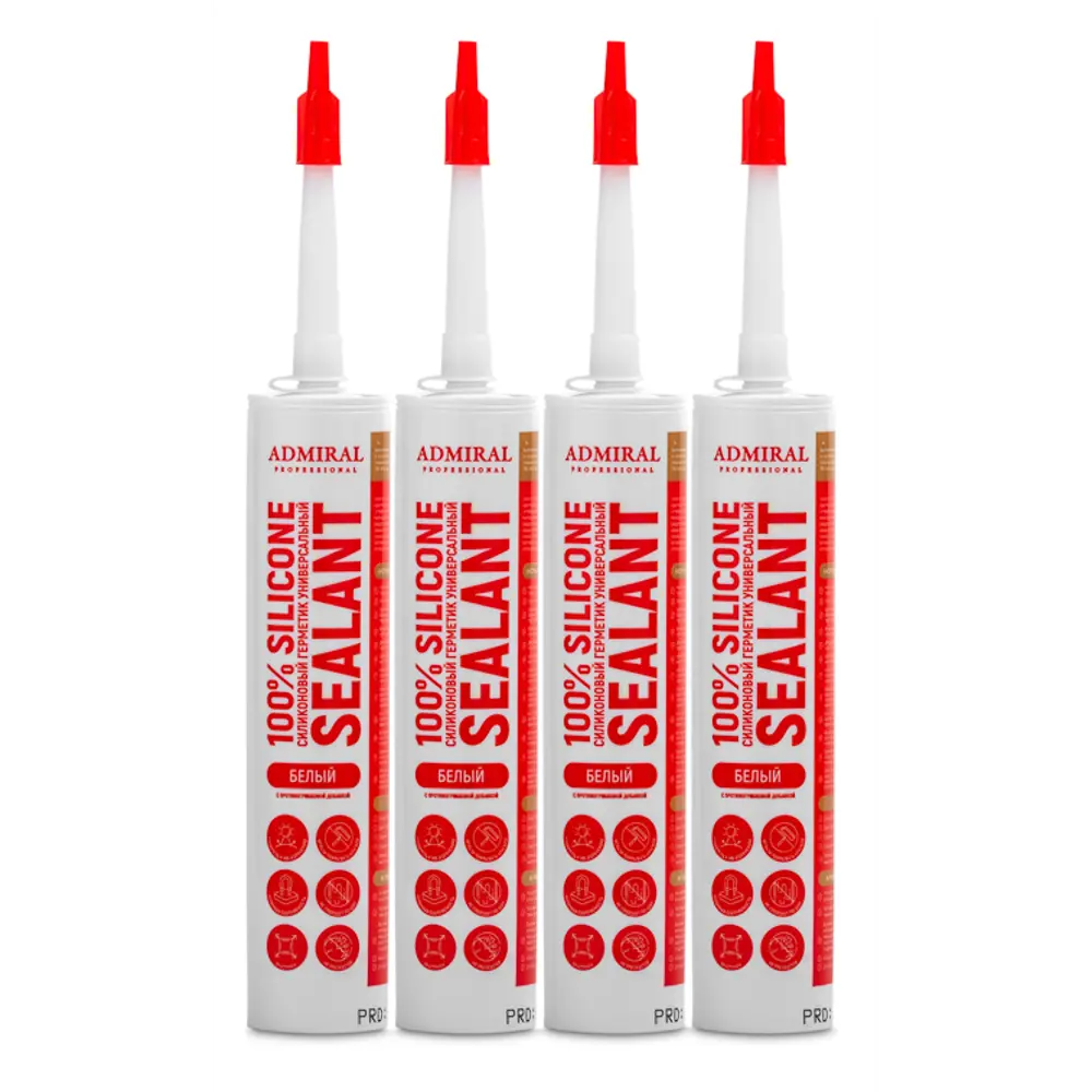 Герметик силиконовый Admiral универсальный белый 280 мл Santreyd STLM-2202354