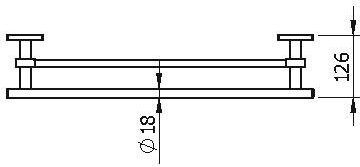 10902A Полотенцедержатель подвесной цвет хром LANGBERGER ALSTER - Вид №2