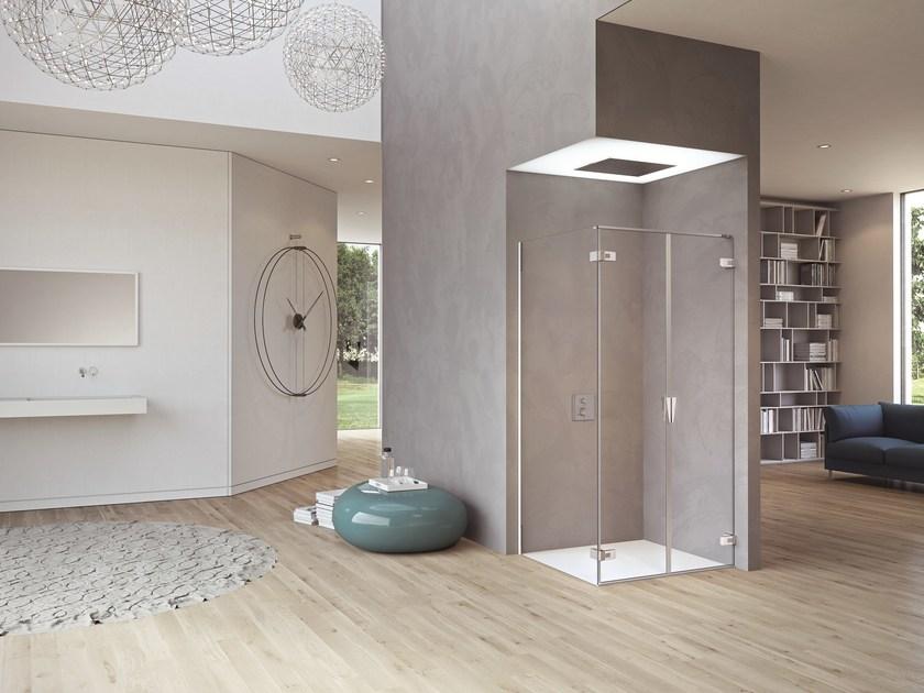Duka Хрустальная душевая ниша с распашной дверцей Aura – senza profili sun-id-1498455 - Вид №3