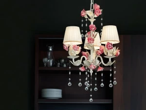 Masiero Люстра с кристаллами Ceramic garden