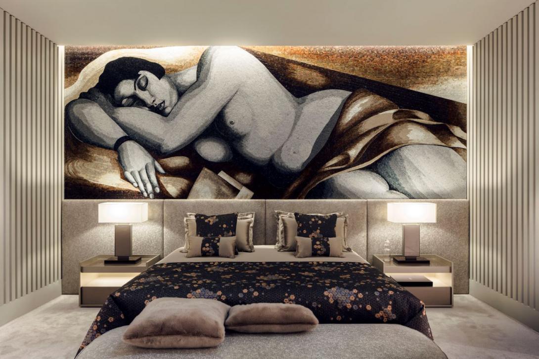 SICIS Seneca Bed Изголовье кровати: 494x5x116 Каркас кровати: 200x200x37 sun-id-1989824