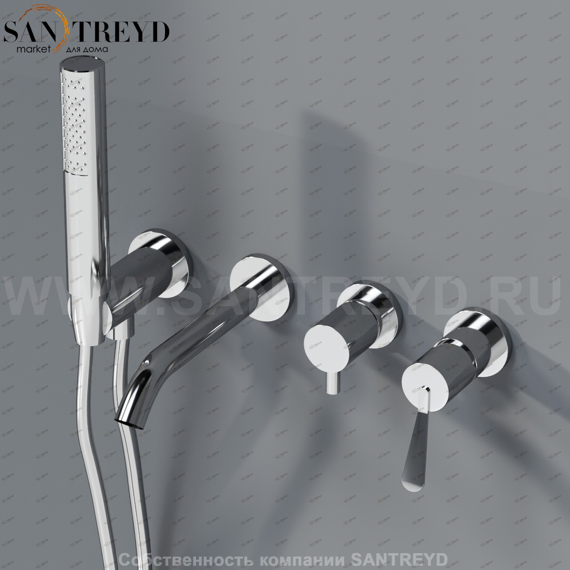 Смеситель AFEZ027S FEZ 2 для ванны хромированный Agape