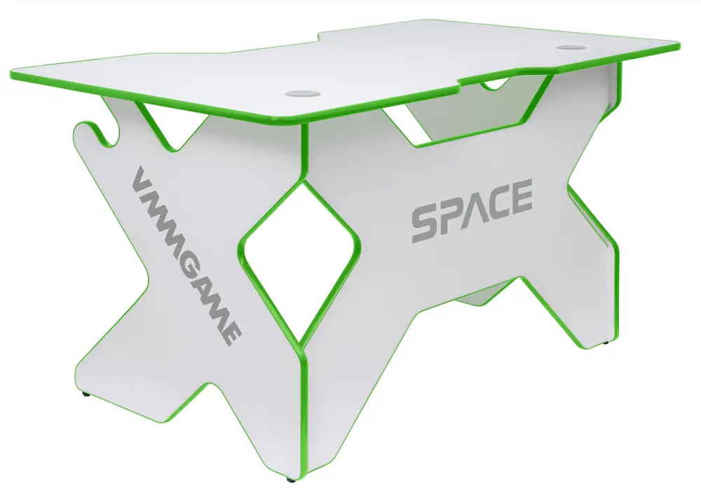 91147585 Компьютерный стол Vmmgame Space 140x77x80 см ЛДСП цвет белый/зеленый STLM-0500641