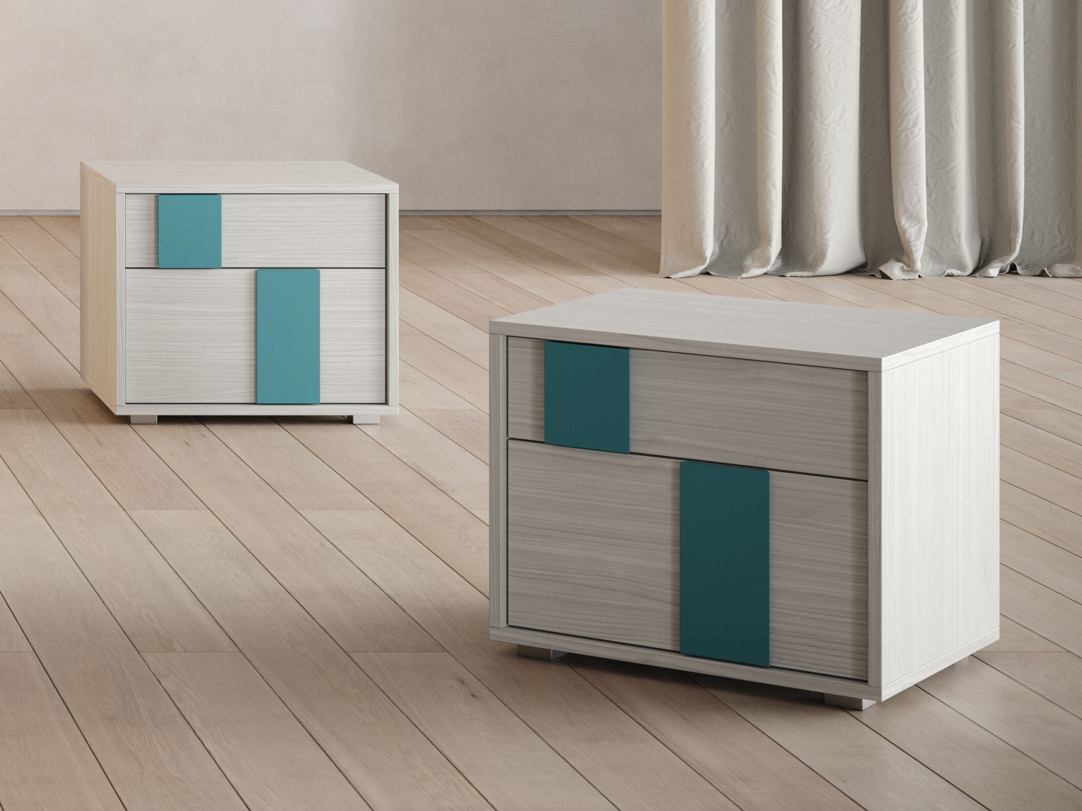 Деревянная прямоугольная тумбочка с ящиками Giessegi Токио ARCH-00075849