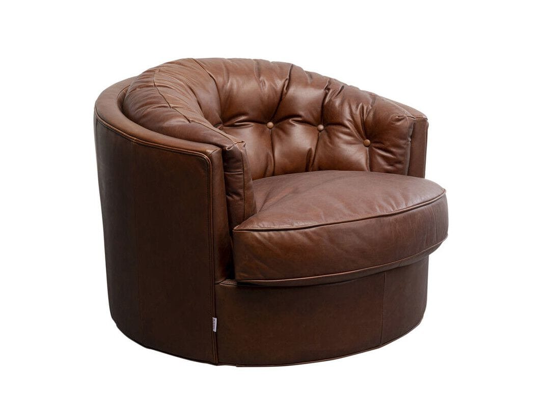 Кожаное вращающееся кресло с подлокотниками KARE Design MUSIC HALL ARCH-00135852