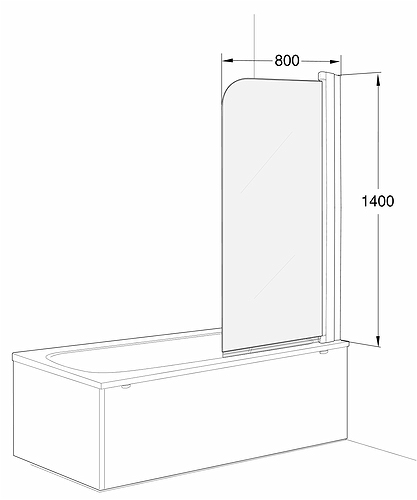 59970292 Душевое ограждения на борт вынны IFO Швеция Space - Вид №1
