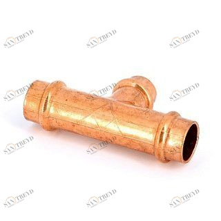 Тройник пресс 18x15x18 медный IBP P513001815018