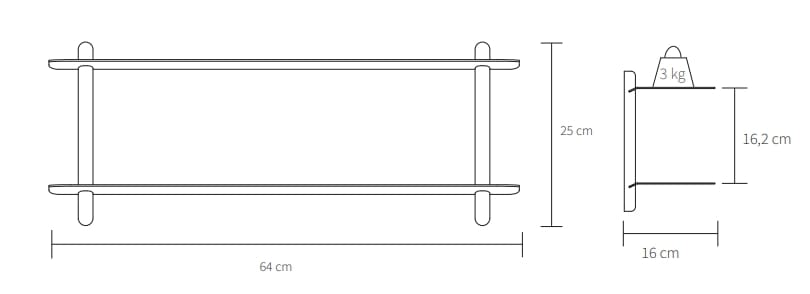 Стальная и деревянная полка Gejst Nivo ARCH-00117573 - Вид №8