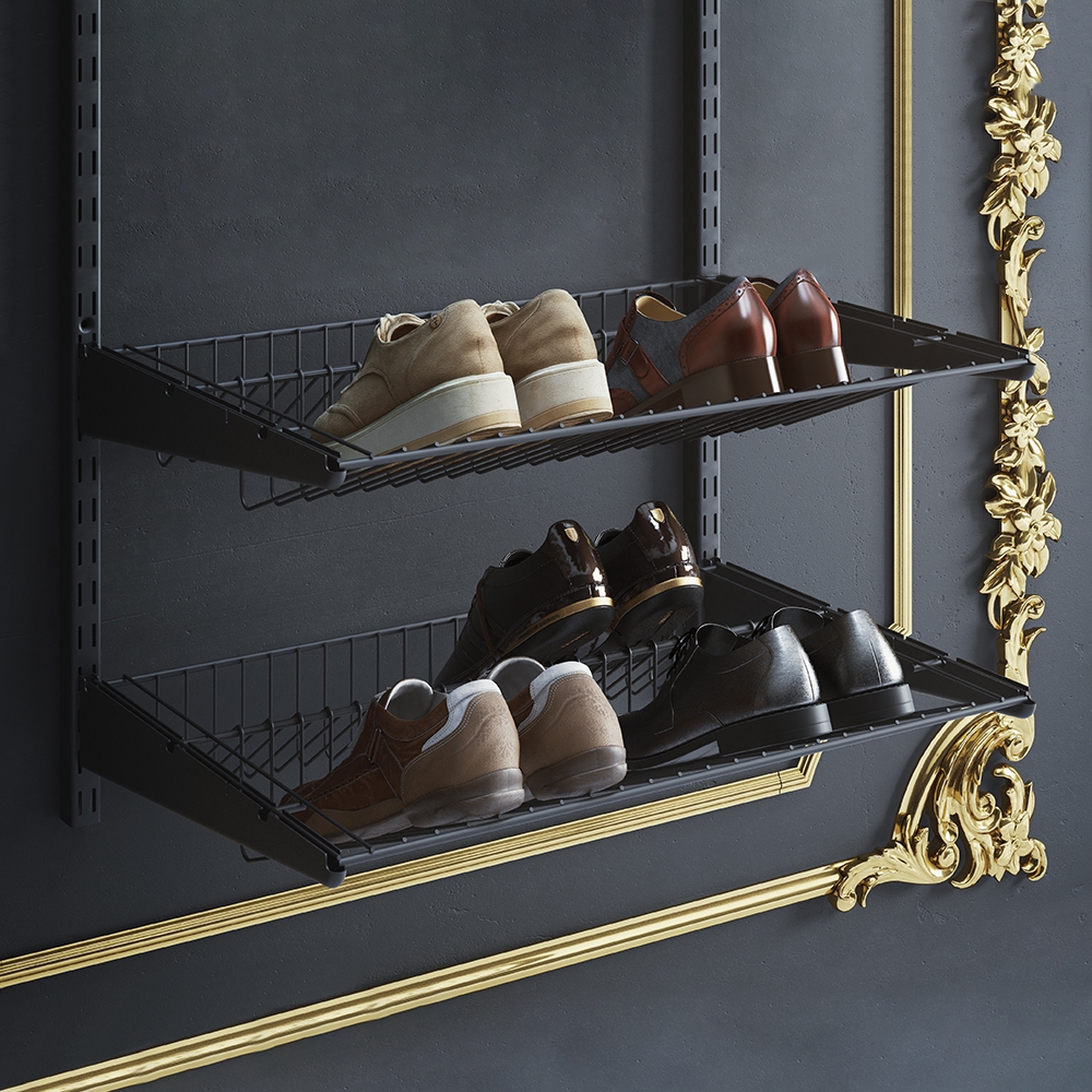 Полка сетчатая для обуви , 603x404 мм, чёрный LJPS0496 Public Steel Россия  - Вид №2