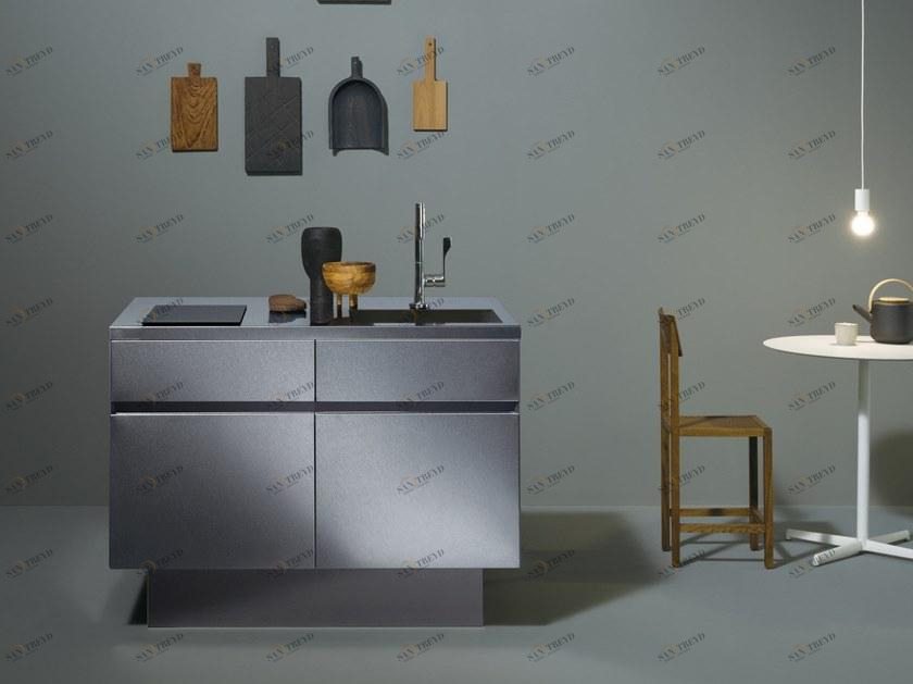 sanwacompany Мини-кухня из стали со встроенными ручками sun-id-1351897