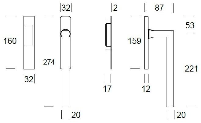 Reguitti Ручка из нержавеющей стали Geneve Aq03mdq00** - Вид №1