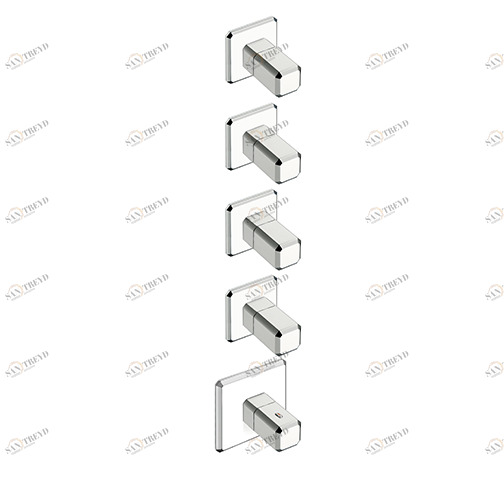 CRIIT774 Внешние части термостатического смесителя для CRICS704 с металлической пластиной Cristina Rubinetterie 