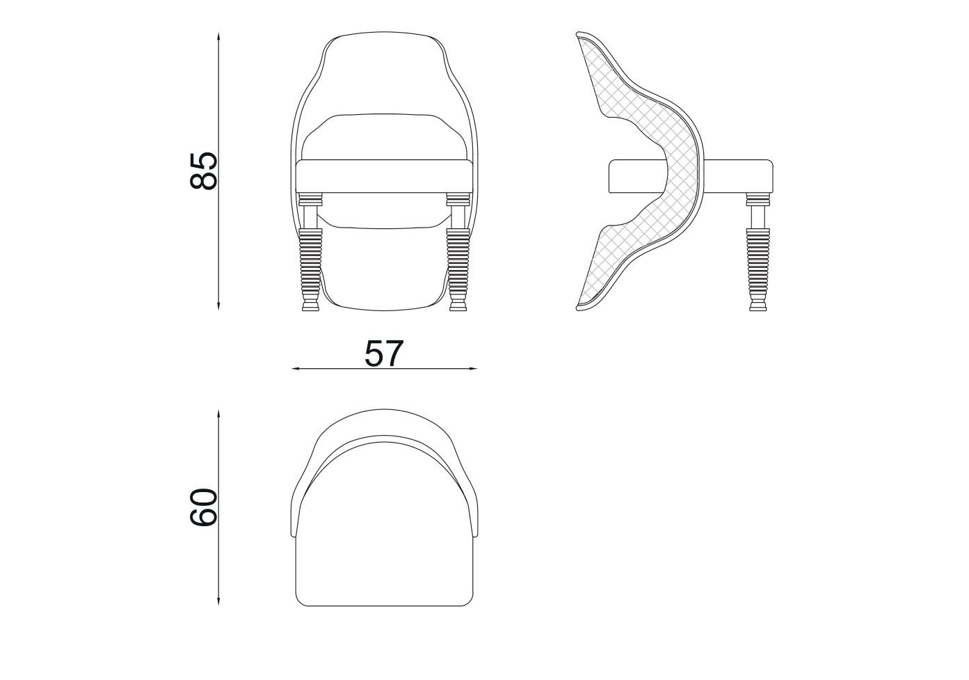 Мягкий тканевый стул с подлокотниками Zebrano Quintus ARCH-00151304 - Вид №4