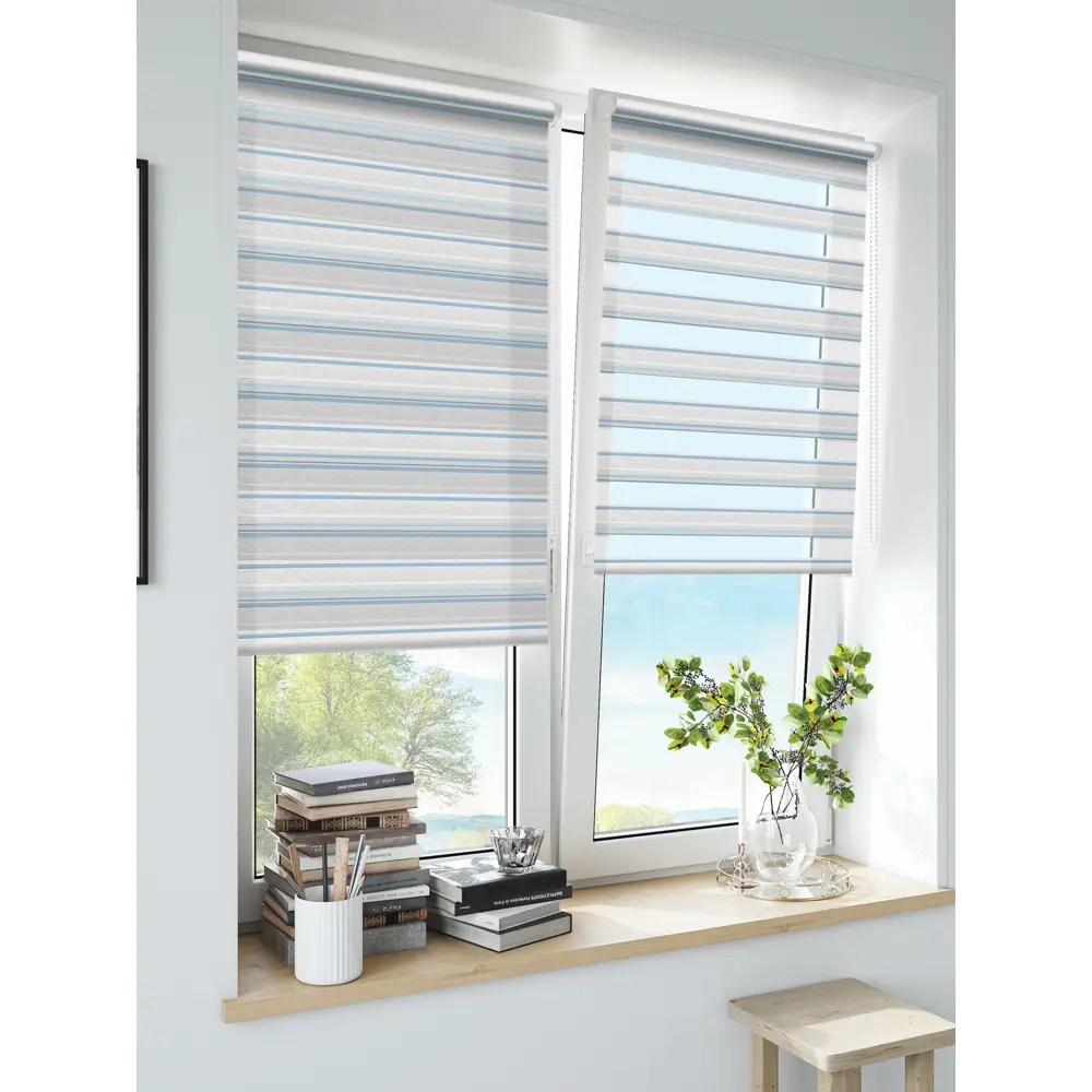 Штора рулонная день-ночь Granada 50x160 см голубая MIAMOZA Коллекция 2024г STLM-2034266 - Вид №3