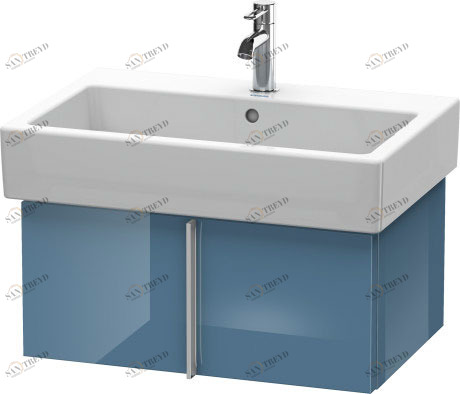 VE610504747 Vero Тумбочка подвесная Каменно-синий глянцевый лак Duravit