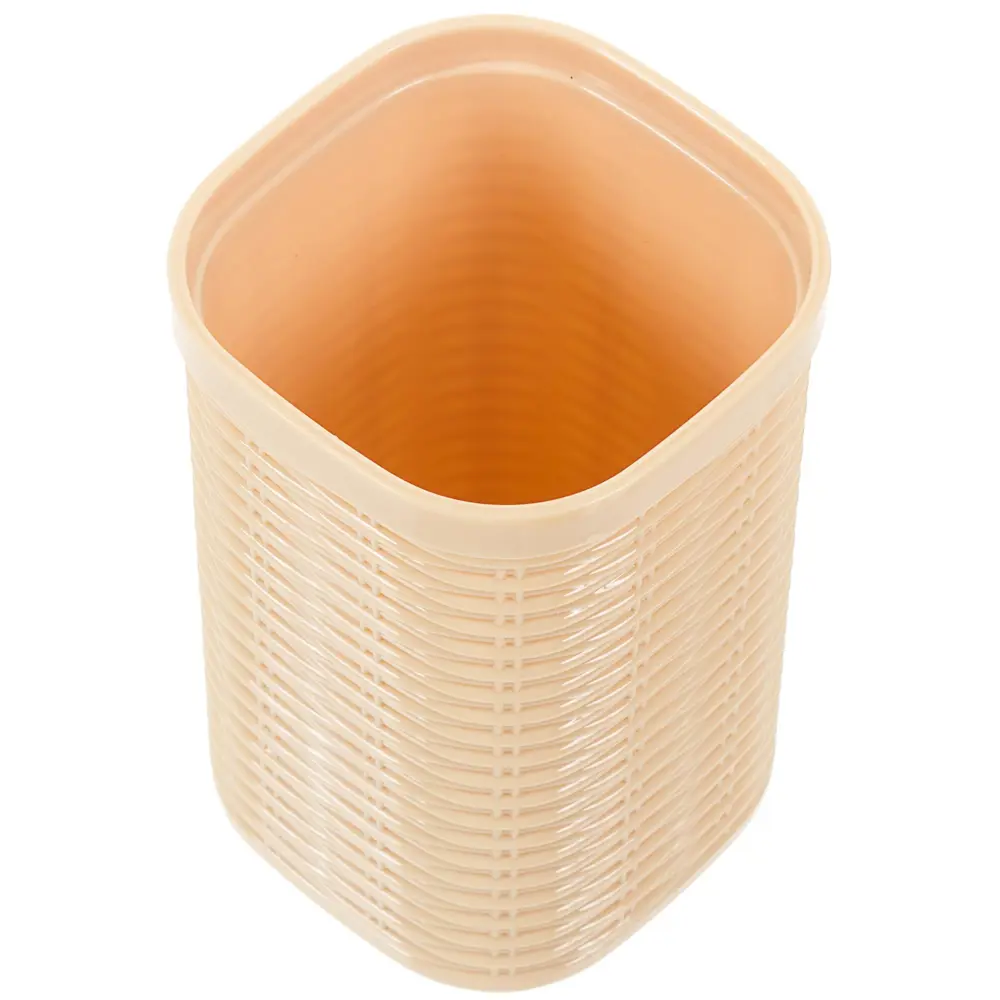 Стакан для зубных щёток настольный Swensa «Rotang» пластиковый цвет бежевый STLM-2079893 - Вид №1