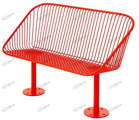 Nola Industrier Скамья из стали с порошковым покрытием со спинкой Korg sun-id-1469888