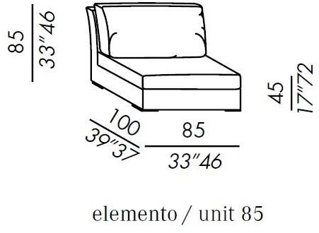 Meridiani Модульный диван со съемным чехлом из ткани Queen sun-id-1513580 - Вид №1