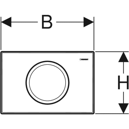115.120.46.1 Смывная клавиша Geberit Delta11, смыв/стоп Geberit  - Вид №2