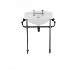 Gentry Home Таз большой белый Victorian Темный никель GH101158