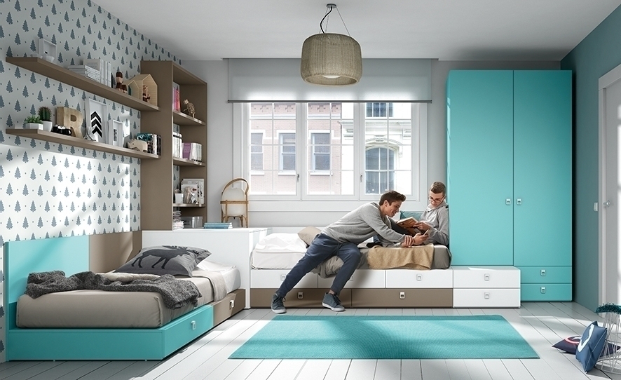 102715 Детская комната с модульной кроватью Ambiente 05 Arasanz Oslo Santreyd - Вид №1