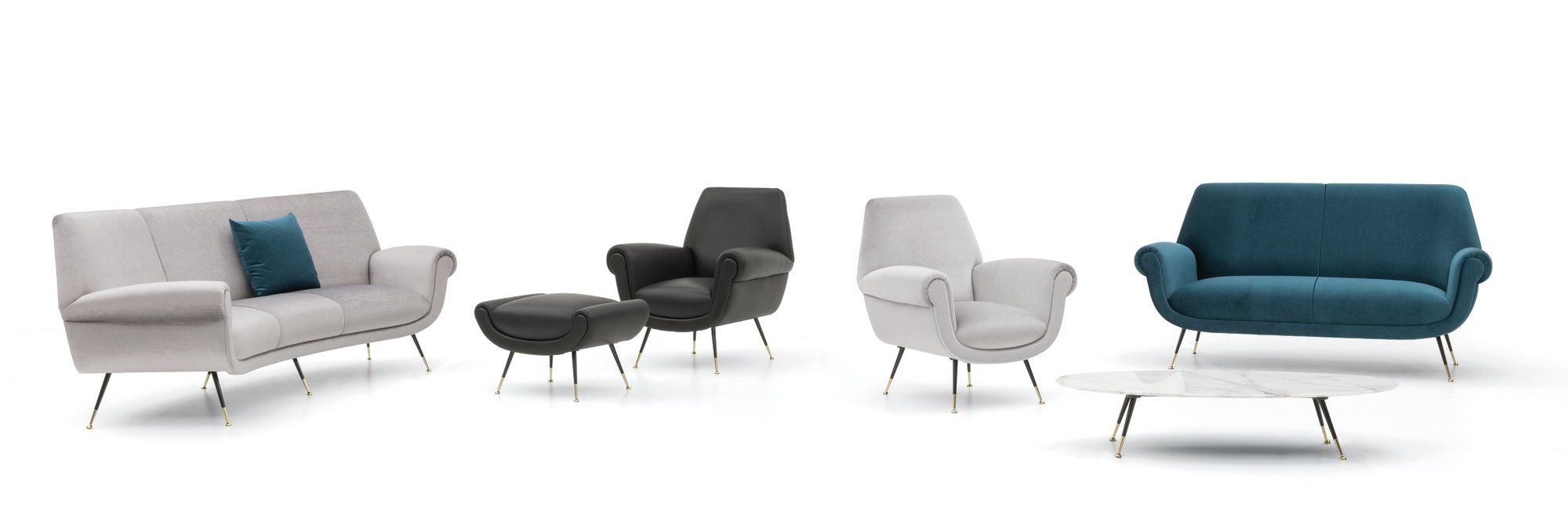 Изогнутый диван из ткани Minotti Albert &amp ARCH-00048168 - Вид №2