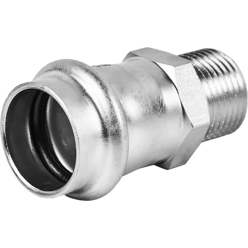 Муфта переходная Rommer 1/2"x22 мм ВПр-НР нержавеющая сталь STLM-2193773 - Вид №1