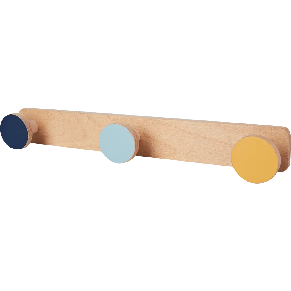 Вешалка настенная 3 крючка Koloro 45x6x5.9 см цвет разноцветный Santreyd STLM-2029389