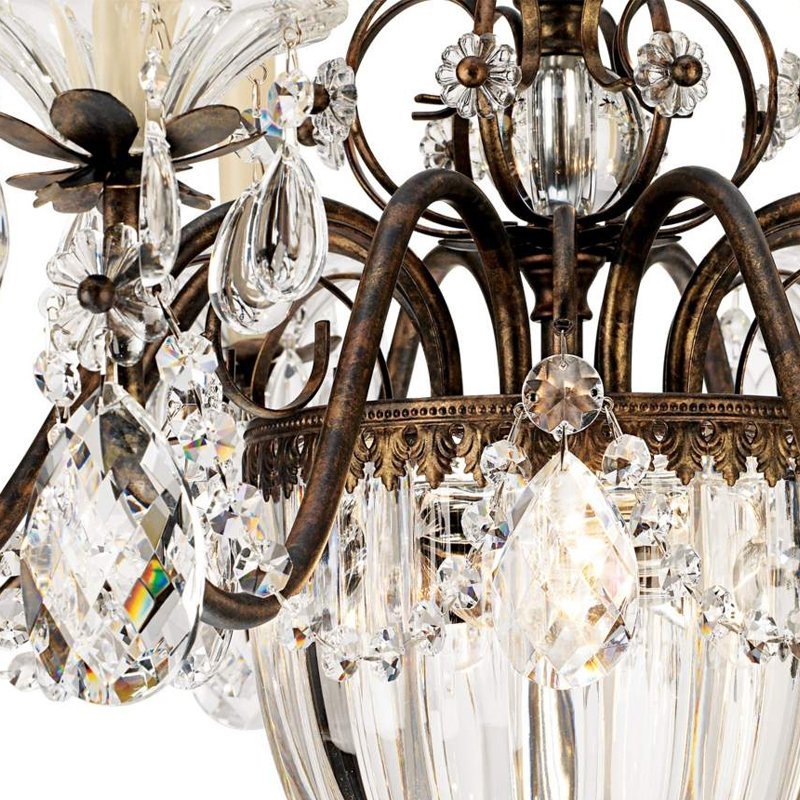 Люстра хрустальная 57х53 см бронзовая Bagatelle 1246-76 SCHONBEK ДИЗАЙНЕРСКИЕ 00-3883014 Бронза;прозрачный  - Вид №1