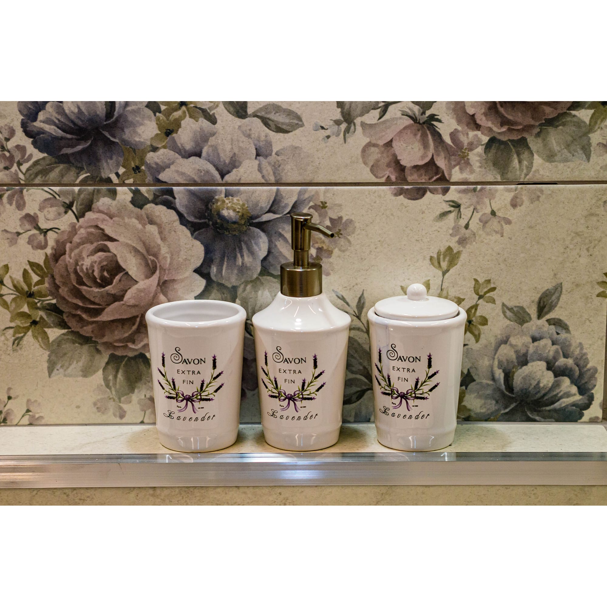 15900546 Стакан для зубных щёток настольный «» керамика цвет белый Lavender Santreyd  - Вид №1