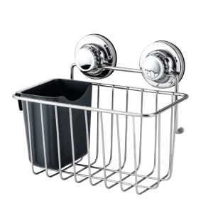 Полка для ванной прямоугольная Sensea Remix на присосках цвет хром