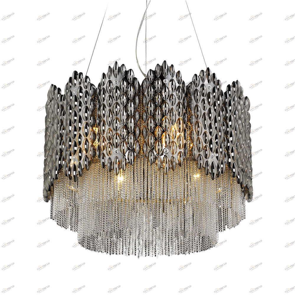 Подвесной светильник P68067-8 smoke от Delight Collection DELIGHT COLLECTION ДИЗАЙНЕРСКИЕ 243865 Серебро;дымчатый 