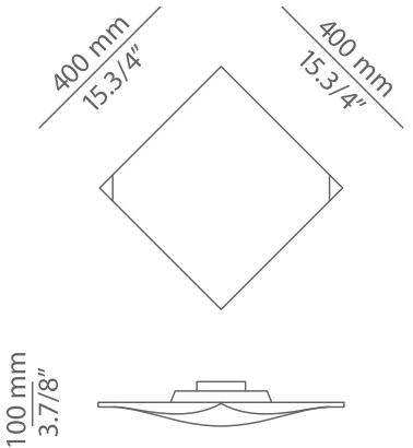 Estiluz Настенный светильник / потолочный светильник из сатинированного стекла Bent T-2752l - Вид №3