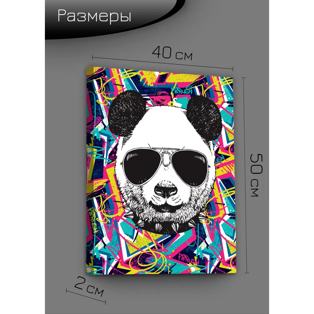 Картина на холсте Граффити панда 40x50 см FBRUSH STLM-2020162 - Вид №7