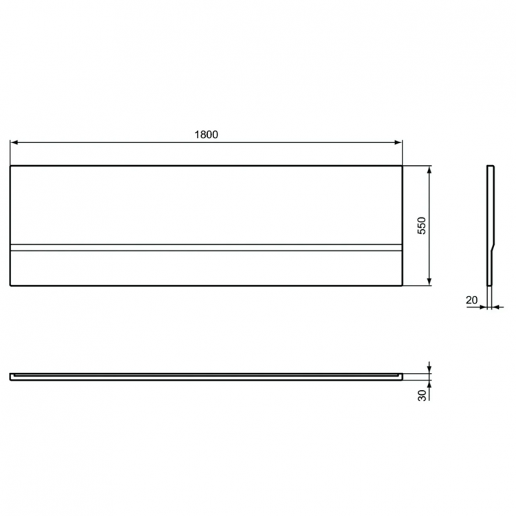 K230101 Панель для ванны 180 см Ideal Standard HOTLINE - Вид №4