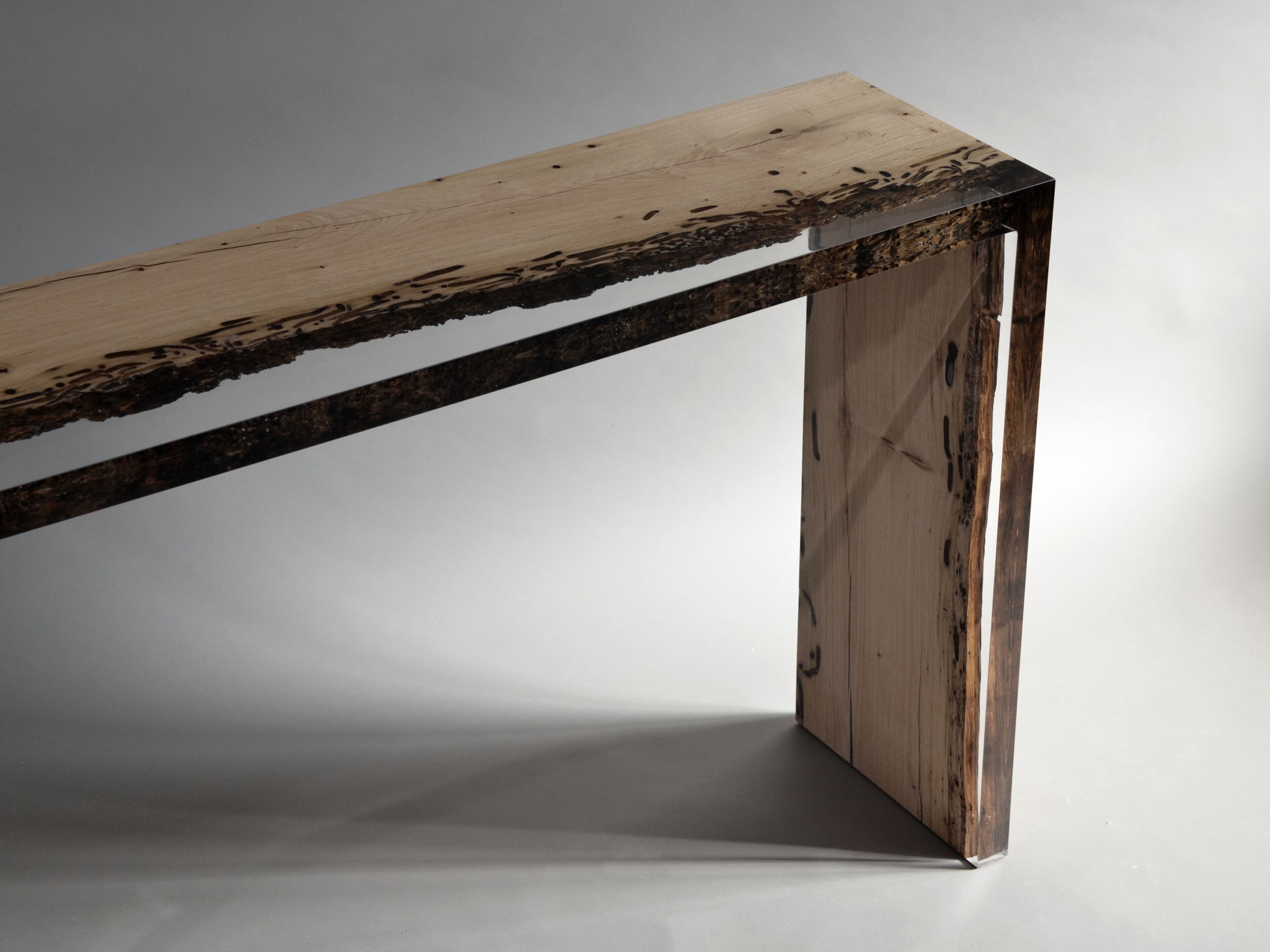 Прямоугольная консоль из дуба и смолы alcarol Bricola ARCH-00098722 - Вид №4