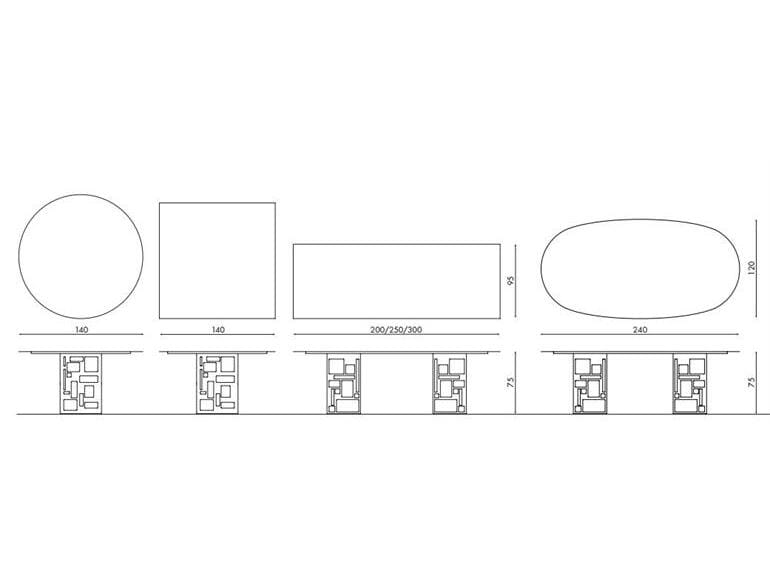 Квадратный стол на заказ YDF ARCH-00046018 - Вид №1