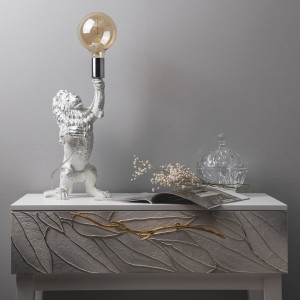 32144 Настольный светильник Лев Ричард Белый BOGACHO